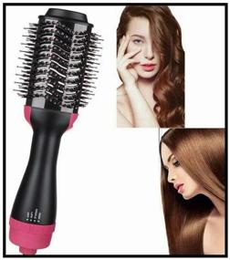 img 1 attached to One Step Hot Air Brush / Hair Curling & Straightening Brush / Volumizing Blow Dryer