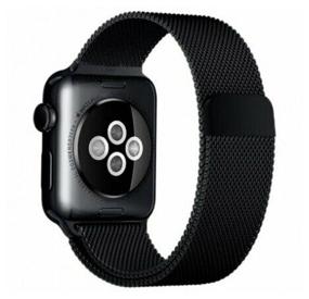 img 2 attached to Milan stainless steel strap for Apple Watch 42/44/45/49mm (2), black, magnetically powered