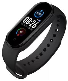 img 1 attached to 💪 Enhanced Fitness Bracelet: M7 - Pressure, Heart Rate, Call Notifications, Sleep Tracker - Android and iOS Compatible (Black)