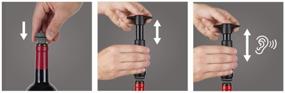 img 4 attached to Accessory set VacuVin Wine Saver and 2 Stoppers, black