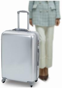 img 1 attached to Suitcase on wheels medium travel luggage for traveling family m TEVIN size M 64 cm 62 l lightweight 3.2 kg durable polycarbonate Silver