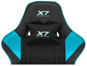 img 2 attached to Computer chair A4Tech X7 GG-1100 gaming, upholstery: imitation leather/textile, color: black/blue