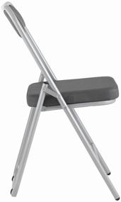 img 1 attached to Folding chair Johnny eco-leather gray frame metallic