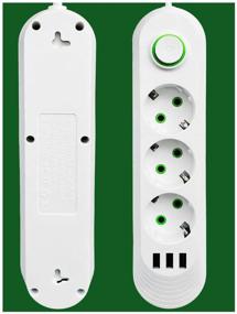 img 4 attached to Extension cable 5 m, 3 sockets, 3 USB ports, white