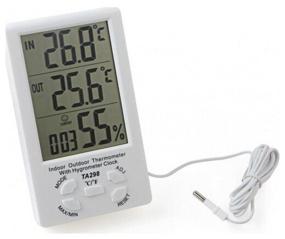 img 4 attached to 🌡️ Advanced Home Weather Station TA-298: Thermometer-Hygrometer with Remote Sensor & Russian Button Interface