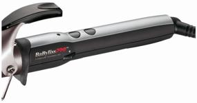 img 1 attached to BaBylissPRO DIAL-A-HEAT BAB2174TTE Hair Curling Iron, Black/Silver