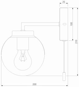 img 1 attached to Бра Eurosvet Creek 70118/1 черный, E27, 60 Вт, кол-во ламп: 1 шт., цвет арматуры: черный, цвет плафона: бесцветный