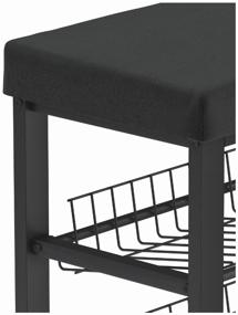 img 2 attached to Shoe rack Stardis Shoe Rack Bench, size (WxD): 81x32 cm, color: black