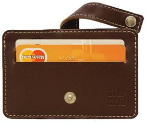 img 4 attached to Case for cards made of genuine leather FSK-S brown Apache RFID
