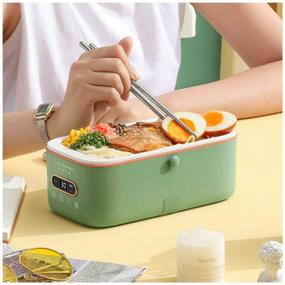 img 1 attached to Heated lunch box Life Element Cooking Lunch Box Without Water Filling F58 1l, green