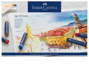 img 3 attached to Faber-Castell Studio Quality Oil Pastel Set, 36 colors blue