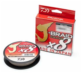 img 3 attached to Braided cord DAIWA J-Braid Grand X8 d=0.24 mm, 135 m, 22 kg, light grey, 1 pc.