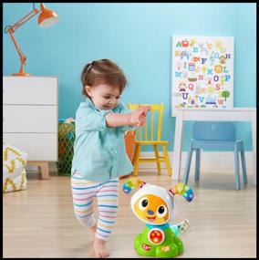 img 3 attached to Interactive Developing Toy Fisher-Price Dancing Puppy Robot Bibo, FBC96, Green