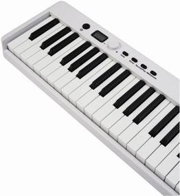 img 4 attached to Portable Folding Piano with Dynamic Keyboard PianoSolo Pro 3 White