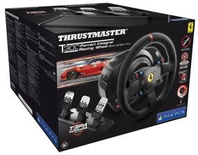 img 1 attached to Enhance Your Gaming Experience with Thrustmaster T300 Ferrari Integral Racing Wheel Alcantara Edition Black