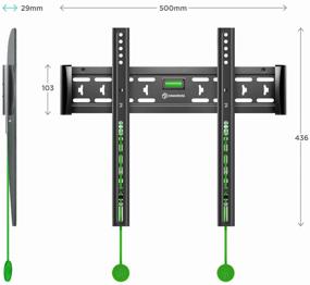 img 1 attached to 📺 ONKRON TV Bracket 32"-65" Fixed, Black FM5: Secure and Sleek Display Mount for Your Flat Screen TV