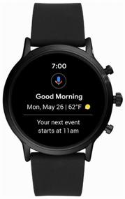 img 3 attached to Smart Watch FOSSIL Gen 5 Smartwatch The Carlyle HR (silicone) Wi-Fi NFC, black