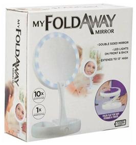 img 4 attached to Зеркало косметическое настольное с подсветкой / FoldAway Mirror