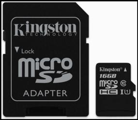 img 1 attached to 📷 Kingston Canvas Select microSDHC 16 GB Class 10 Memory Card - High Speed R/W 80/10 MB/s with SD Adapter