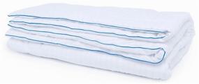 img 4 attached to Blanket Blue Sleep Duvet, all season, 140 x 205 cm, white