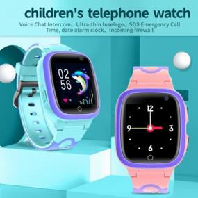 img 1 attached to Smart kids watch / Smart watch / Waterproof watch / GPS tracker / Watch for kids / SOS button / Pink