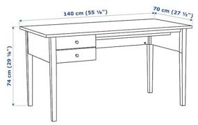 img 2 attached to IKEA desk Arkelstorp, WxDxH: 140x70x74 cm, color: black