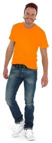 img 1 attached to Us Basic T-shirt, crew neck, solid color, size L, orange