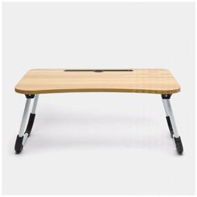 img 1 attached to Folding table for laptop/breakfast Ridberg TR-64 (Wood) (600x260x400)