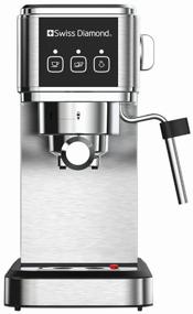 img 4 attached to Swiss Diamond SD-ECM 004 carob coffee maker with cappuccinatore / carob coffee maker / carob coffee maker
