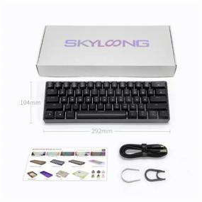 img 1 attached to ⌨️ SKYLOONG SK61 Keyboard with Gateron Optical Red/Black Switches, Russian Layout