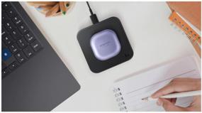 img 1 attached to Samsung EP-P1300 Wireless Charger: 7.5W Qi Power, Black - Fast Charging for Convenient Power-up