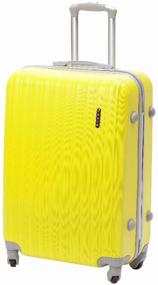 img 4 attached to TEVIN case, ABS plastic, support legs on the side, 105 l, size L, yellow