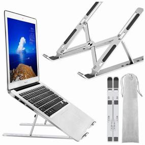 img 2 attached to Laptop and Tablet Folding Stand With Cooling / For Macbook Lenovo Samsung HP / Metal / Silver