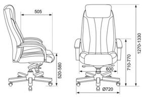 img 4 attached to Executive Computer Chair: Bureaucrat T-9922WALNUT - Genuine Leather Upholstery, Black Color