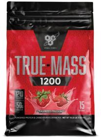 img 4 attached to 🥤 BSN True-Mass 1200 Gainer: 4700 g Strawberry Milkshake – Mega Size for Maximum Gains