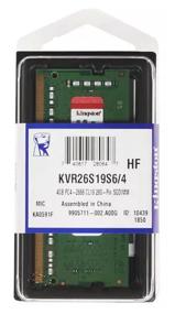 img 1 attached to Оперативная память Kingston ValueRAM 4 ГБ DDR4 2666 МГц SODIMM CL19 KVR26S19S6/4