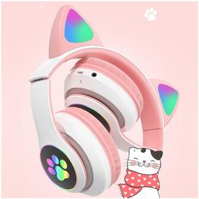 img 2 attached to 🎧 STN-28 Pink Wireless Cat Ear Headphones