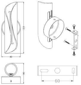 img 1 attached to Бра светодиодное Estares Lumiera 10W, 10 Вт, кол-во ламп: 1 шт., цвет арматуры: хром, цвет плафона: бесцветный