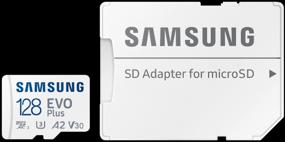 img 3 attached to Память для карты Samsung microSDXC 128 ГБ класс 10, V30, A2, UHS-I U3, Скорость чтения 130 МБ/с, адаптер для SD