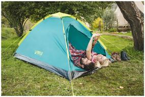 img 3 attached to Double trekking tent Bestway Cooldome 68084, turquoise