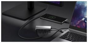 img 3 attached to Belkin 4in1 USB-C to HDMI Adapter, 2xUSB-A, USB-C, 100W, Gray