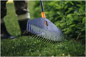 img 2 attached to 🌿 FISKARS Solid Straight Rake 1014915 (22.8 cm) - No Handle