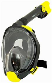 img 1 attached to Full face mask for swimming (snorkeling) SARGAN Galaxy Premium color black/yellow (L/XL)