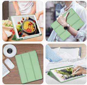 img 4 attached to Case for Apple iPad 7 10.2" (2019) / iPad 8 10.2" (2020) / iPad 9 10.2" (2021) with pen holder, pistachio