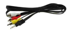 img 2 attached to Cord mini-jack 3.5 mm 4 pin TRRS - 3RCA 1.5m for Tricolor TV (cable jack - bells)