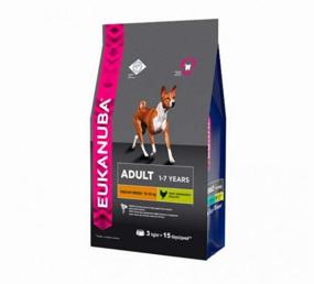 img 1 attached to Dry dog ​​food Eukanuba for oral care, skin and coat health, poultry 1 pack. x 1 pc. x 3 kg (for medium breeds)