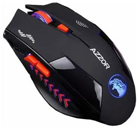 img 2 attached to Rechargeable wireless optical mouse, AZZOR black, silent, 2400dpi, side shortcuts, USB 2.4GHz