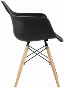 img 4 attached to STOOL GROUP DAW chair set, solid wood, 2 pcs, color: black