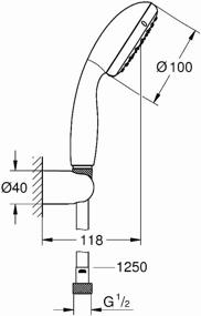 img 1 attached to Ручной душ Grohe Tempesta New 100 2780310E, хром