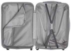 img 1 attached to TEVIN suitcase, ABS plastic, support legs on the side wall, 37 l, size S, fuchsia